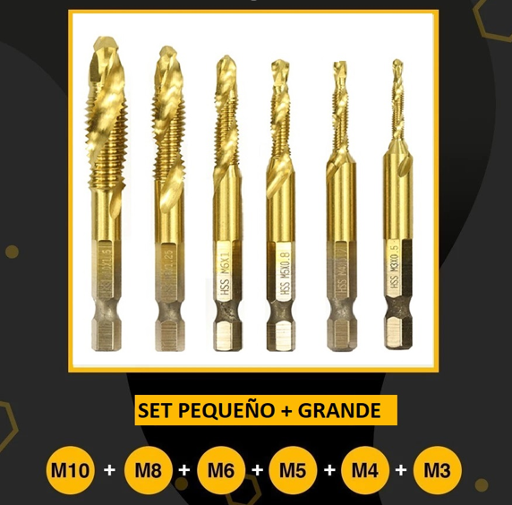 BROCA DE ROSCA X 6 UND SET GRANDE